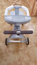 丸丫T9婴儿推车 T6-2遛娃神器0-3岁可坐可躺轻便折叠高景观白金系列 【白金系列】冰川蓝PLUS+餐盘 实拍图