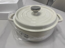 双立人（ZWILLING）2025新款珐琅锅铸铁汤锅家用焖炖锅多功能平底锅电磁炉烤箱燃气灶 口径·茶白 22cm 实拍图