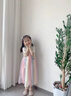 迪士尼童装汉服女童连衣裙夏季公主裙儿童裙子中国风古装襦裙六一表演服 花朵流苏粉色 110 尺码4~5岁【100-110cm】cm 实拍图