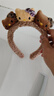 猫耳朵毛绒发箍豹纹KT猫酱发箍女洗脸化妆头箍卡通发饰 咖啡色三只小猫/ 实拍图