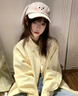 途尊韩系耳朵卡通可爱毛绒小狗帽甜美百搭显脸小大头围鸭舌帽出游 脸红软萌小狗【1个装】 晒单实拍图