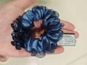 Royal sasa皇家莎莎韩国发饰绢纱头花水晶盘发丸子头头绳马尾辫皮筋大肠发圈 蓝色BE 实拍图