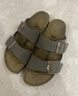 BIRKENSTOCK勃肯德国进口男女款经典舒适软木Arizona双扣拖鞋 女款灰色 37 实拍图