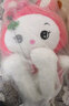 甜甜萱小白兔子公仔毛绒玩具玩偶布娃娃睡觉抱枕六一儿童节送女友礼物 粉色睁眼裙兔 80厘米（送海豚挂件） 实拍图