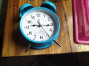 闹钟学生专用复古机械打铃大音量家用时钟可充电起床神器男孩女孩儿童自律时间管理闹铃小钟表 蓝色4寸【充电款】 干电池 实拍图