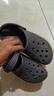 crocs卡骆驰洞洞鞋贝雅卡骆班轻便耐磨一脚蹬休闲鞋|205089 石板灰/青柠绿-0GX 41 /42(260mm) 实拍图
