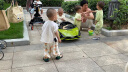 星辰皓【兰博基尼授权】儿童电动车四轮玩具可坐人小孩宝宝婴儿遥控汽车 绿色四驱+遥控+摇摆+皮座+软轮 实拍图