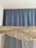 水星家纺窗帘遮光卧室全遮光布5A抗菌遮阳帘隔音简易挂钩式3.0x2.5米1片蓝 实拍图