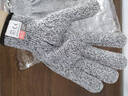 米茨 防割手套 劳保5级防刀切割刺不锈钢丝工作防护耐磨铁劳保手套 2双/包 实拍图