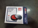 得力（deli）【超级爆款】φ70mm圆形塑壳快干印台印泥 财务办公用品  红色9868（新老混发） 实拍图