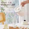 皆米（GUESMI）折叠烧水壶便携式旅行电热水壶出差电热水杯煮水壶电煮锅316不锈钢小型一人家用宿舍迷你烧水神器 0.8L 奶白色【304不锈钢】 实拍图