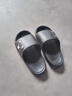 凉拖鞋男士夏季新款室内家居防滑浴室洗澡踩屎感厚底情侣一字拖鞋 黑色 36-37 实拍图