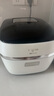 Taigroo钛古电饭煲 IH微压多段加热厚钢V胆彩屏显示 3.3L家用电饭锅IC-B3501 珍珠白(TFT+不锈钢内胆) 3.3L 实拍图