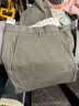 与狼共舞【品质棉】商务休闲通勤裤子弹力男士休闲长裤 211灰绿 35  实拍图