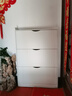 米昊（MIHAO） 鞋柜超薄多功能翻斗玄关柜防尘储物柜家用门口现代简约木鞋柜 【店长推荐】暖白色80*17cm 实拍图