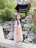 迪士尼童装汉服女童连衣裙夏季公主裙儿童裙子中国风古装襦裙六一表演服 花朵流苏粉色 100 尺码2~3岁【 90-100cm】cm 实拍图