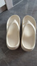 朴西夏季厚底增高人字拖鞋女士外穿踩屎感 珍珠白  37-38 实拍图