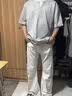 CLOR春秋弯刀微喇牛仔裤男cleanfit美式宽松百搭直筒长裤NZ15白色XL 实拍图