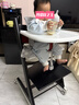 小主早安（BeBeMorning）成长椅儿童餐椅婴儿餐桌座椅宝宝家用高脚椅榉木吃饭学习-暗夜黑 实拍图