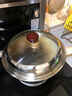 古釜双耳加深大容量铸铁锅无涂层生铁锅家用炒菜锅具电磁炉燃气灶通用 【锅+超级可视盖+竹底蒸笼】 32cm 实拍图