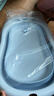 十月结晶婴儿洗澡盆新生儿大号可折叠宝宝浴盆蓝色浴架2件套 实拍图