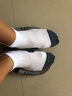肌动（MUSCLESWING） 马拉松专业运动短袜子毛巾底防滑跑步袜男女短筒速干篮球训练袜 白黑3双装 M码（40-44） 实拍图