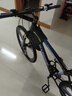 百士盾山地车自行车成人学生车公路变速越野单车赛车碟刹26寸青少年男女 【豪华版】强韧三刀轮-黑蓝色 26寸21速/身高160-180/ 实拍图