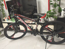 EG7山地自行车成人学生变速越野单车双减震赛车26寸青少年男女 三刀【升级减震 超强承重】黑红 26寸24速【适合：160-180CM】 实拍图