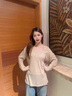 尤克达蒂（yookdd）长袖t恤女打底衫女士洋气可外穿内搭纯欲风上衣罩衫慵懒春夏 燕麦色两件套 【M】 M 【建议70-130斤】 实拍图