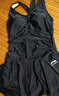 李宁（LI-NING）泳衣女连体裙式保守平角聚拢遮肚显瘦度假温泉泳装304 黑色XL 实拍图