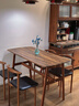 飞旺藤达餐桌家用桌椅组合现代小户型客厅公寓简约饭桌商用快餐出租长方形 胡桃色【送货上门】现货速发 120cm 60*75单桌 实拍图