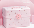 银芯（yinxin）儿童发饰收纳盒宝宝女孩发夹皮筋头饰发卡饰品梳妆可爱头绳首饰盒 【店长推荐】粉色中号 实拍图