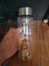 京东京造双层加厚玻璃杯 无铅高硼硅带茶隔水杯304茶隔泡茶杯男士360mL 实拍图