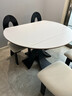 亮郦居政府补贴法式复古伸缩岩板餐桌白色家用意式轻奢窈窕圆形实木餐桌 1.2米(复古风窈窕伸缩餐桌) 实拍图