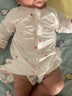 贝瑞加（Babyprints）婴儿连体衣2件装宝宝夏季长袖爬服纯棉哈衣柔软家居内衣 粉80 实拍图