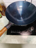 荣事达（Royalstar）章丘手工锻打铁锅圆底老式炒锅无涂层不粘炒菜锅燃气灶带盖36cm 实拍图