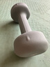 Keep 彩色浸塑哑铃 男士女士家用家庭健身肌肉塑形轻重量岩石灰 4kg*2 实拍图