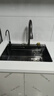 JOMOW九牧王洗菜盆5MM厚瀑布飞雨厨房水槽大单槽304不锈钢洗菜池 65*45cm纳米黑(飞雨瀑布) 抽拉飞雨套餐+洗杯器+净水龙头 实拍图