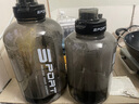 WINTERPALACE大容量塑料水杯男士运动健身水壶户外墩墩桶便携顿顿杯子水瓶 吨吨黑 1700ml 实拍图