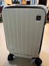 皇冠（CROWN）拉链铝框箱旅行箱登机箱大容量前开盖行李箱小型5278-20-白色 实拍图