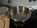 铿锵316不锈钢煎锅双耳平底锅不粘锅大号烤肉盘海鲜烙饼生煎包专用锅 24CM【316不锈钢0涂层】有盖 实拍图