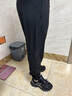 李宁运动裤男加绒秋冬新款保暖宽松大码加肥加大胖子收口卫裤休闲裤子 黑色-收口【春秋常规 棉质亲肤】 4XL /195(205斤-220斤) 实拍图