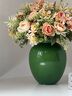 京东鲜花绿色陶瓷花瓶摆件新中式高级感复古冰裂纹插花水养花器桌面装饰 实拍图