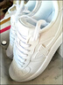 特步板鞋男女秋冬休闲鞋百搭低帮运动鞋潮流滑板鞋舒适小白鞋 白色-女子 【新旧版随机发货】 35 实拍图