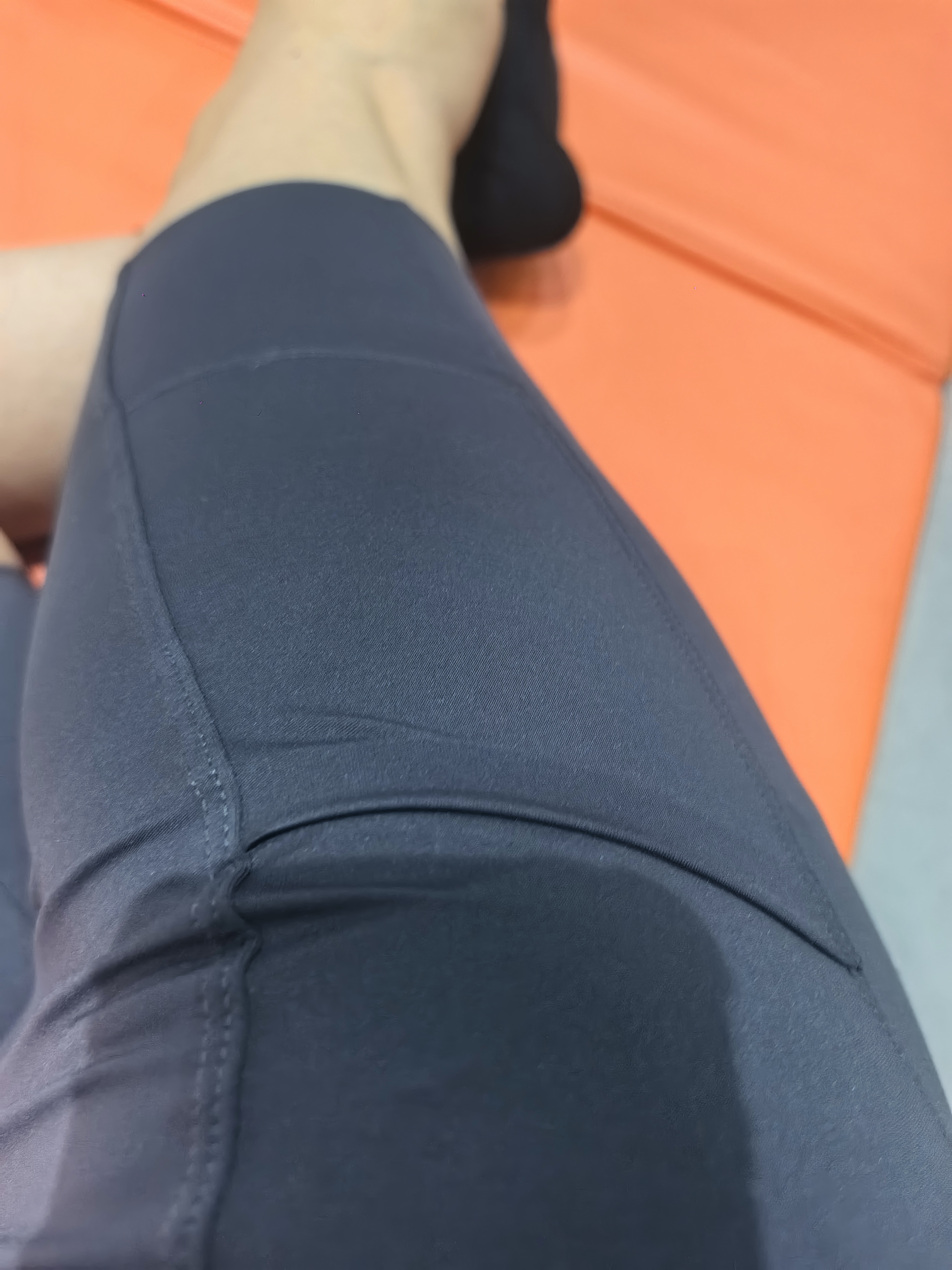 猫人（MiiOW）冰丝侧口袋打底裤女五分鲨鱼裤骑行短裤外穿夏季薄款收腹瑜伽裤子 HSS5003石墨灰（口袋款） L 实拍图