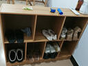 书柜置物柜家用柜子储物柜卧室矮柜客厅格子柜简易书架落地置物架 【原木胡桃色】120/24/80 实拍图