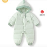 巴拉巴拉童装婴儿羽绒服连体衣宝宝2025新款冬装加厚保暖哈衣爬服萌趣造型 绿色恐龙-白鸭绒 80 cm-充绒量82g 实拍图