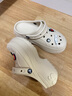 卡骆驰（CROCS）贝拉洞洞鞋沙滩鞋包头女鞋厚底拖鞋|210062 冬日白 -11S(含智必星） 37 (230mm) 38 实拍图