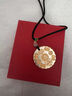 老庙 实心描金吉言大饼男女生情侣S999纯银吊坠平安喜乐 描金圆牌吊坠  百福款 16克 送专柜礼盒+证书 实拍图