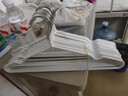 全品屋衣架挂衣服无痕晾衣架防滑衣挂大号加粗衣撑加宽 浸塑70g奶白20支 实拍图